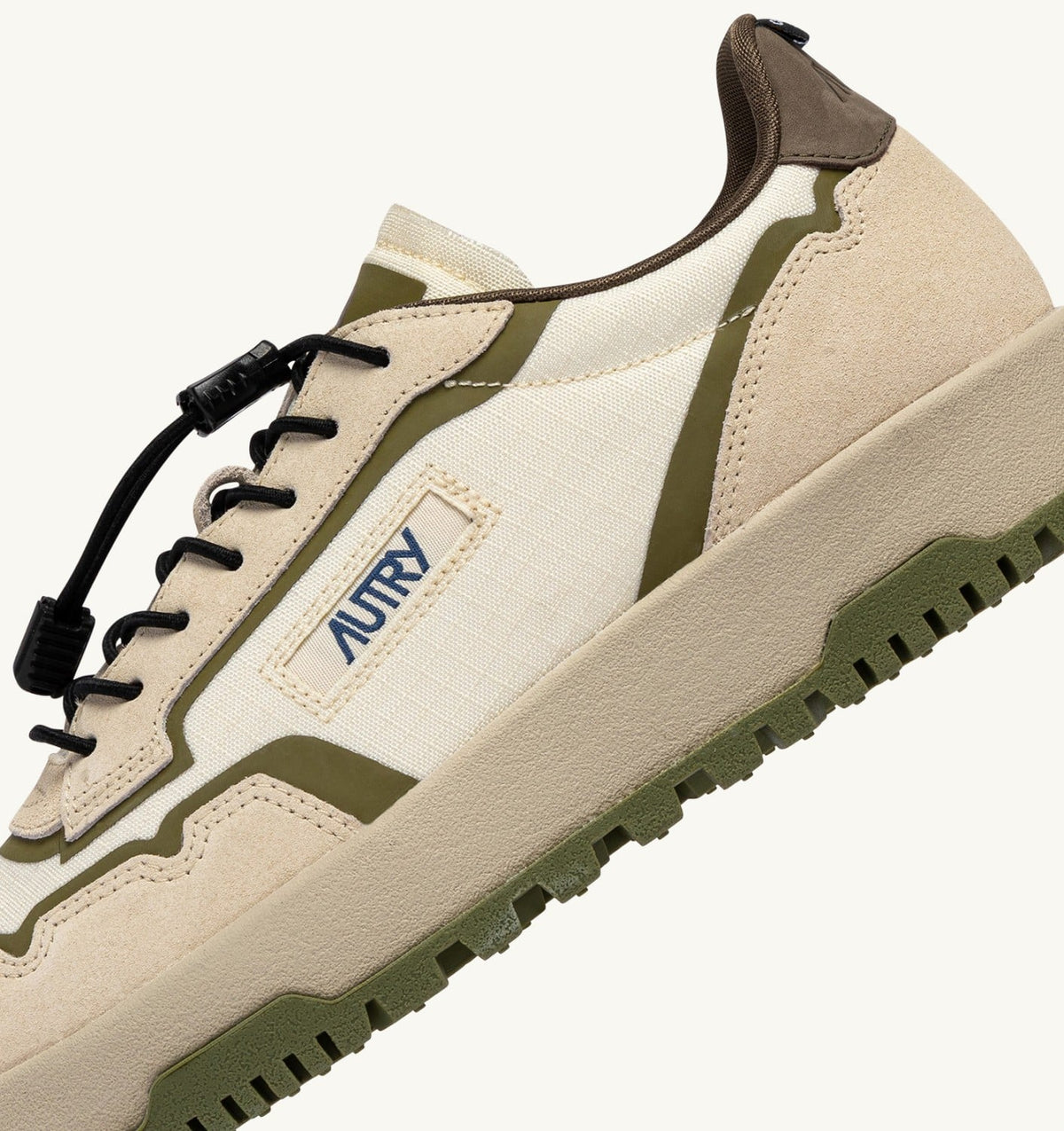 AUTRY Man WILDPACE LOW SNEAKERS IN WIFE AND CHOCOLATE RIPSTOP NYLON AND SUEDE