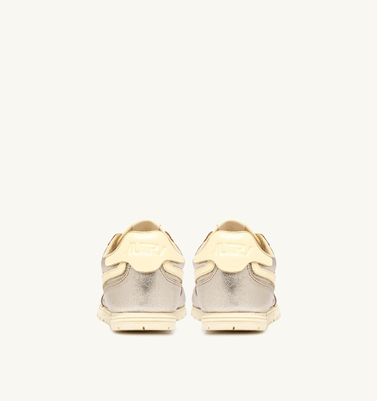 AUTRY Woman WINDSPIN SNEAKERS IN PLATINUM AND RUTABAGA SUEDE AND LEATHER