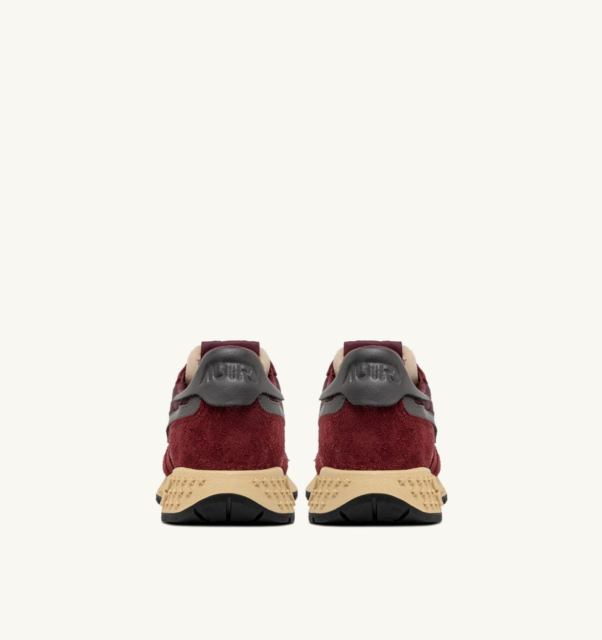 AUTRY Woman REELWIND LOW SNEAKERS IN NYLON SUEDE AND LEATHER COLOR ROUNGE AND CORDOVAN