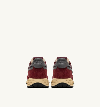AUTRY Woman REELWIND LOW SNEAKERS IN NYLON SUEDE AND LEATHER COLOR ROUNGE AND CORDOVAN