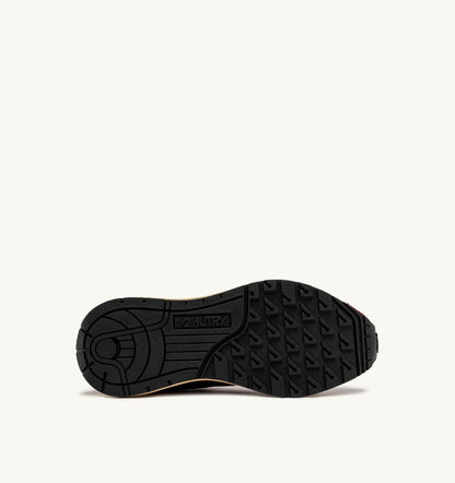 AUTRY Woman REELWIND LOW SNEAKERS IN NYLON SUEDE AND LEATHER COLOR ROUNGE AND CORDOVAN