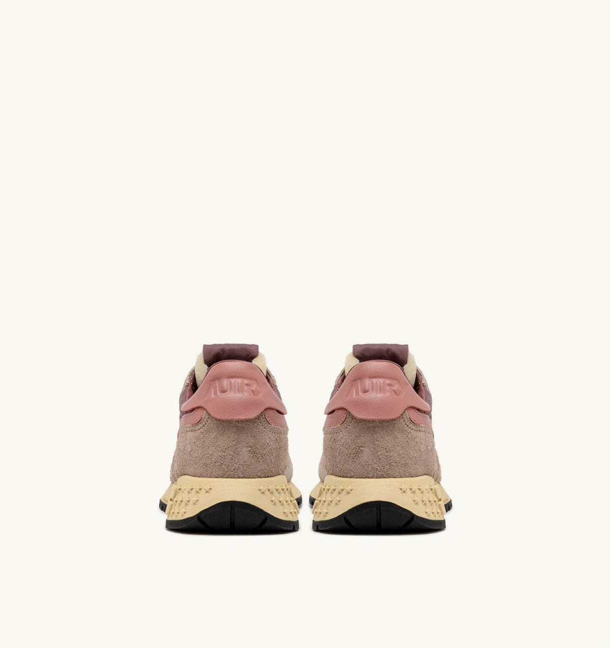 AUTRY Woman REELWIND LOW SNEAKERS IN NYLON SUEDE AND LEATHER COLOR ROSE AND DESERT SAND