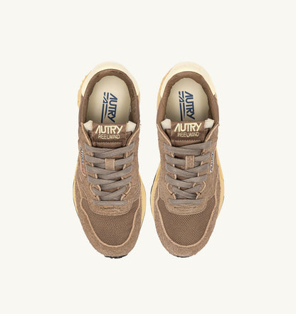 AUTRY Woman REELWIND LOW SNEAKERS IN CROC AND RUTABAGA NYLON AND SUEDE
