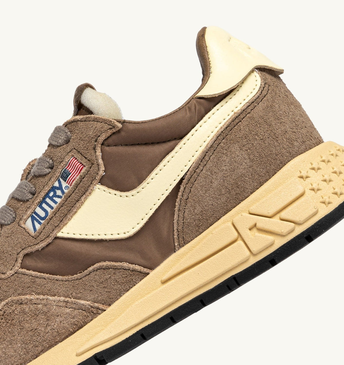 AUTRY Woman REELWIND LOW SNEAKERS IN CROC AND RUTABAGA NYLON AND SUEDE