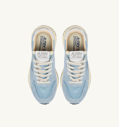 AUTRY Woman REELWIND LOW SNEAKERS IN CELESTIAL BLUE NYLON AND SUEDE