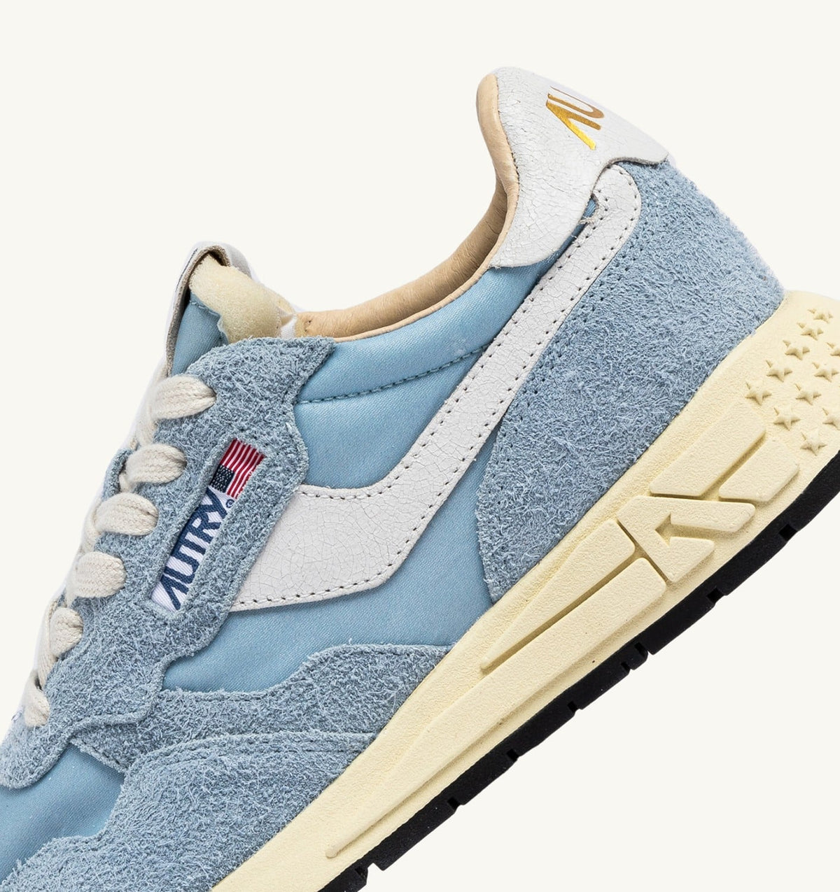 AUTRY Woman REELWIND LOW SNEAKERS IN CELESTIAL BLUE NYLON AND SUEDE