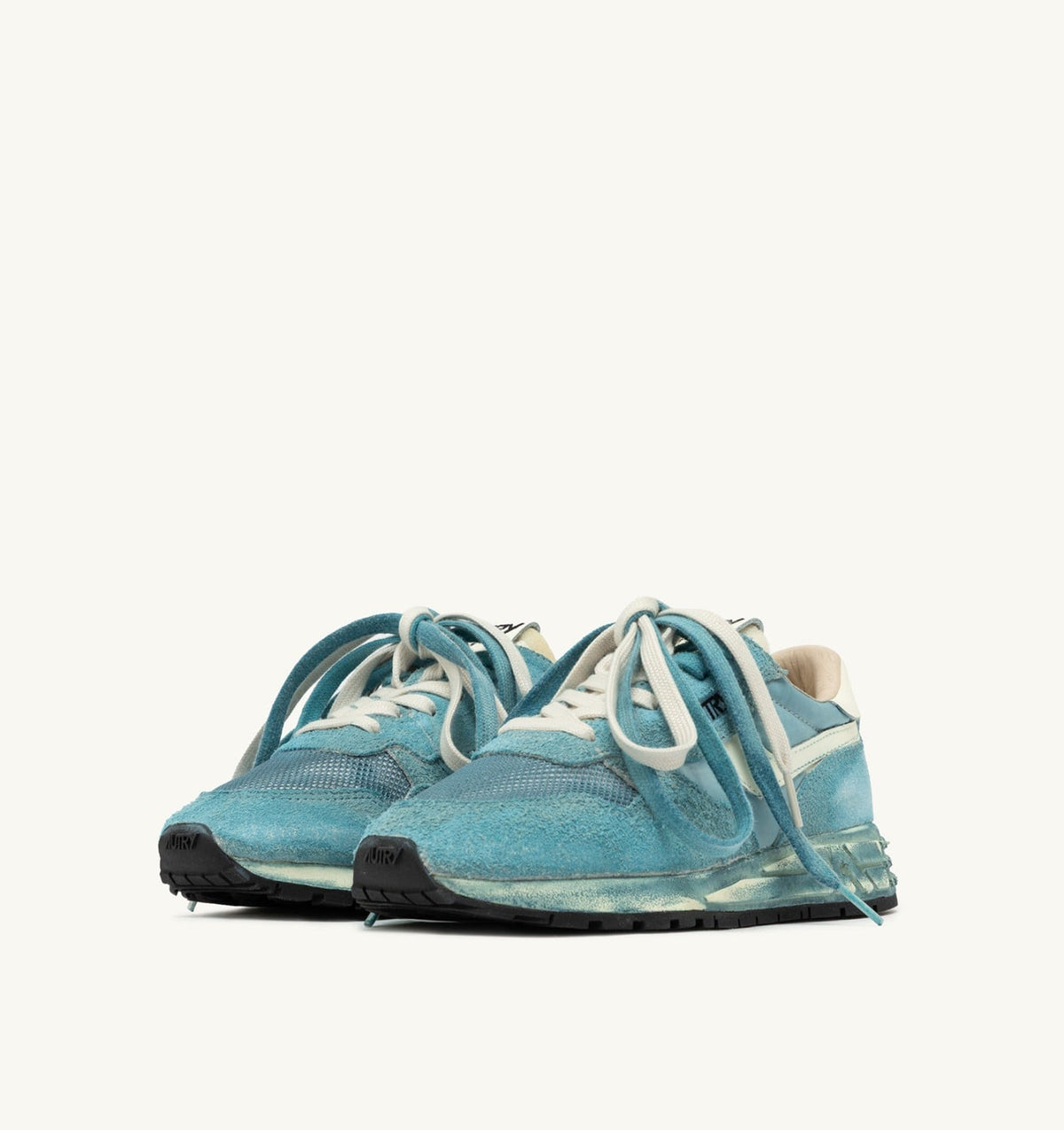 AUTRY Woman REELWIND SUPER VINTAGE SNEAKERS IN WHITE AND SPACE SUEDE AND NYLON