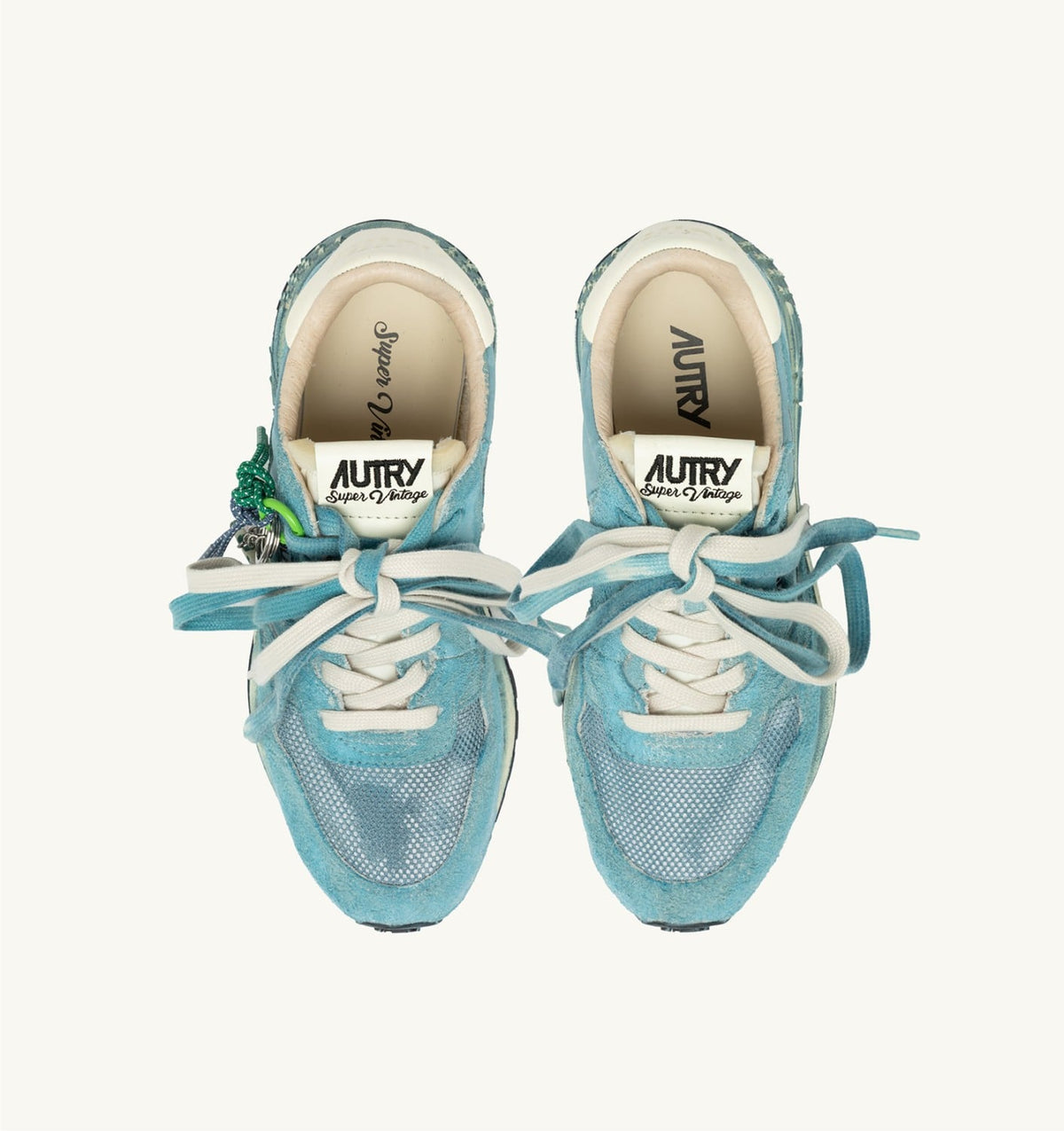 AUTRY Woman REELWIND SUPER VINTAGE SNEAKERS IN WHITE AND SPACE SUEDE AND NYLON
