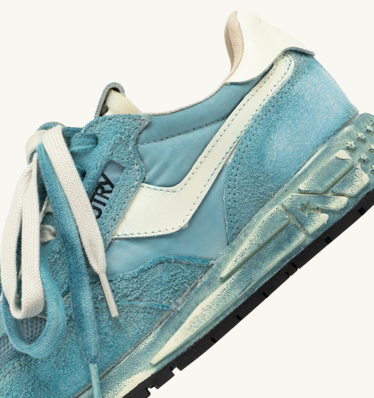 AUTRY Woman REELWIND SUPER VINTAGE SNEAKERS IN WHITE AND SPACE SUEDE AND NYLON