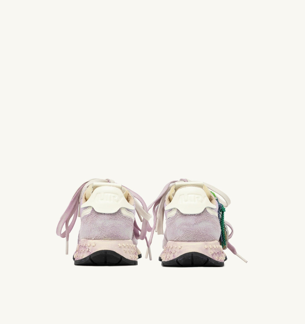 AUTRY Woman REELWIND SUPER VINTAGE SNEAKERS IN WHITE AND LILAC SUEDE AND NYLON