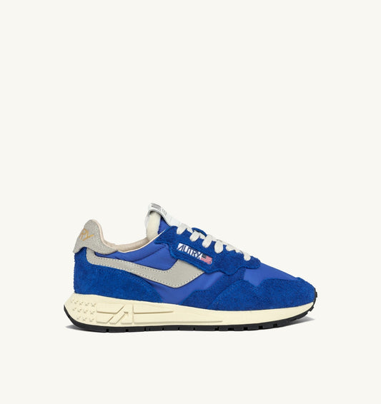 AUTRY Woman REELWIND LOW SNEAKERS IN BLUE NYLON AND SUEDE