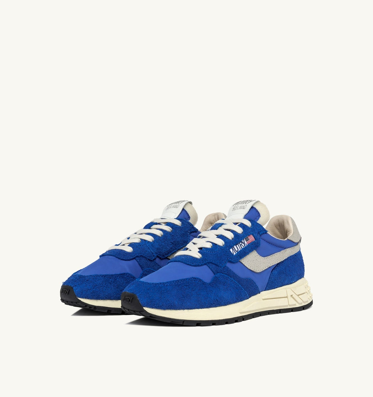 AUTRY Woman REELWIND LOW SNEAKERS IN BLUE NYLON AND SUEDE