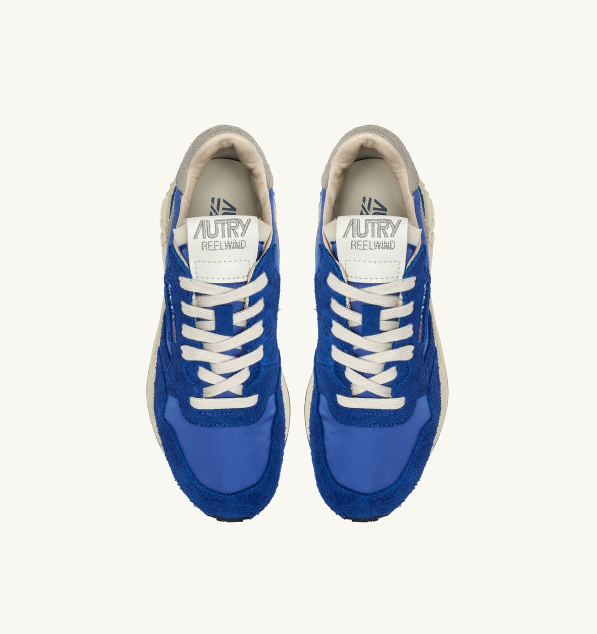 AUTRY Woman REELWIND LOW SNEAKERS IN BLUE NYLON AND SUEDE