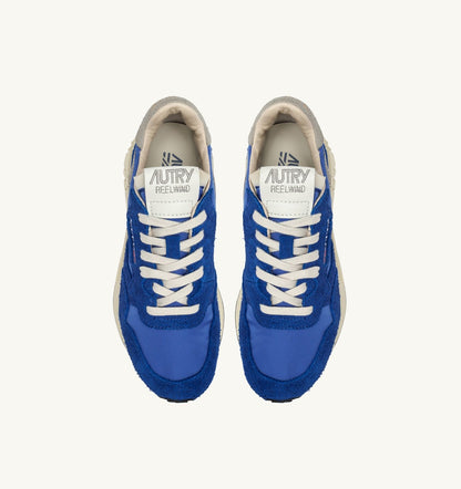 AUTRY Woman REELWIND LOW SNEAKERS IN BLUE NYLON AND SUEDE