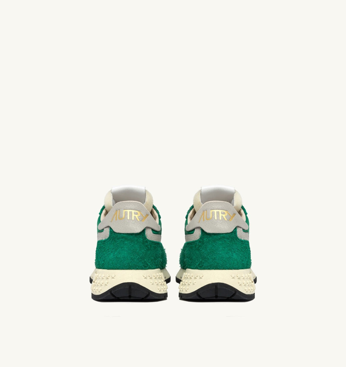 AUTRY Woman REELWIND LOW SNEAKERS IN GREEN NYLON AND SUEDE
