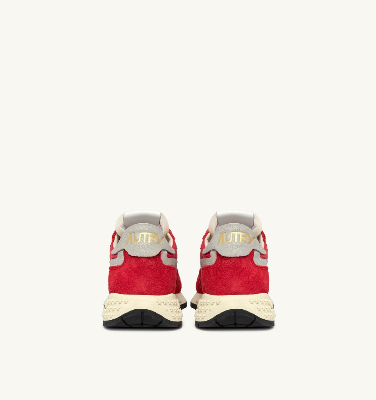AUTRY Woman REELWIND LOW SNEAKERS IN RED NYLON AND SUEDE