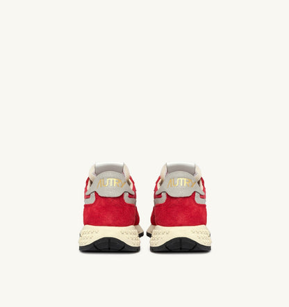 AUTRY Woman REELWIND LOW SNEAKERS IN RED NYLON AND SUEDE