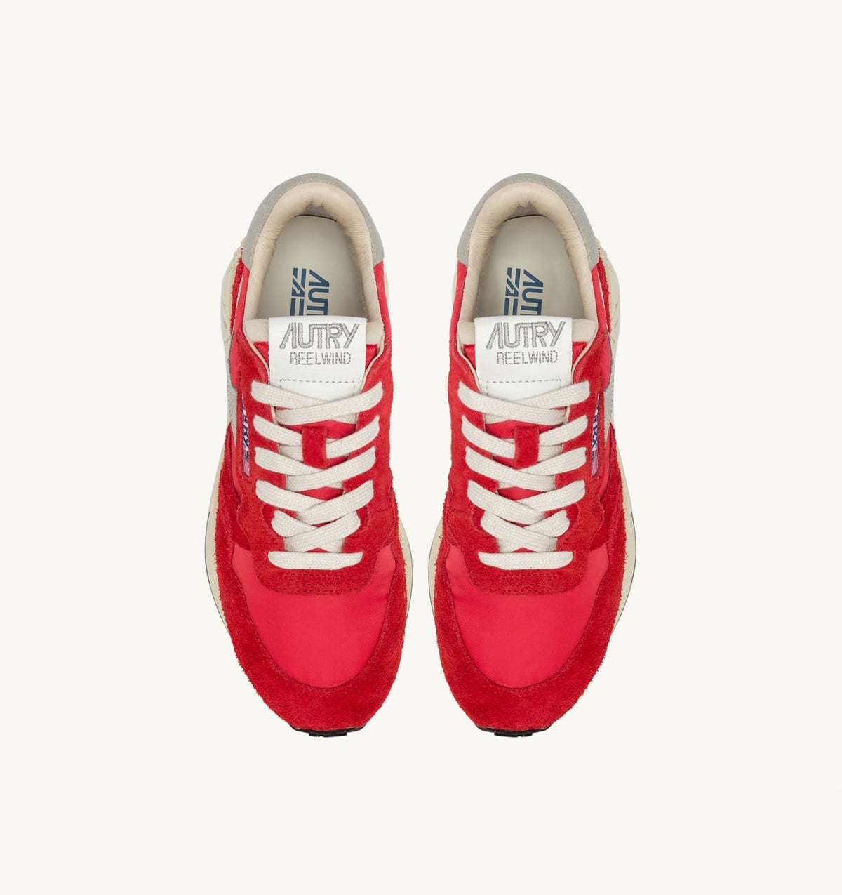 AUTRY Woman REELWIND LOW SNEAKERS IN RED NYLON AND SUEDE