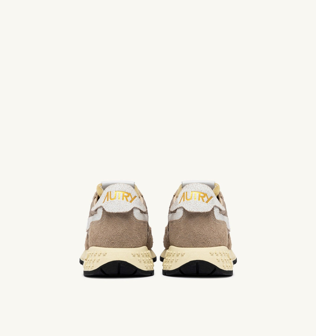 AUTRY Woman REELWIND LOW SNEAKERS IN PEPPER AND WHITE NYLON AND SUEDE