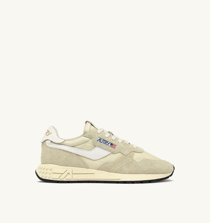 AUTRY Woman REELWIND LOW SNEAKERS IN HAY NYLON AND SUEDE
