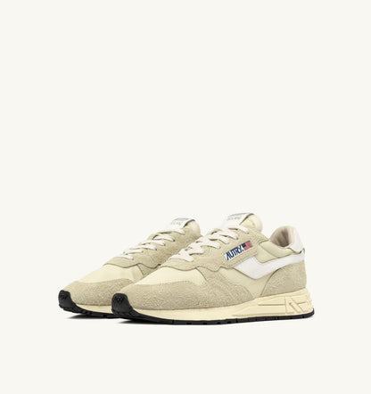 AUTRY Woman REELWIND LOW SNEAKERS IN HAY NYLON AND SUEDE