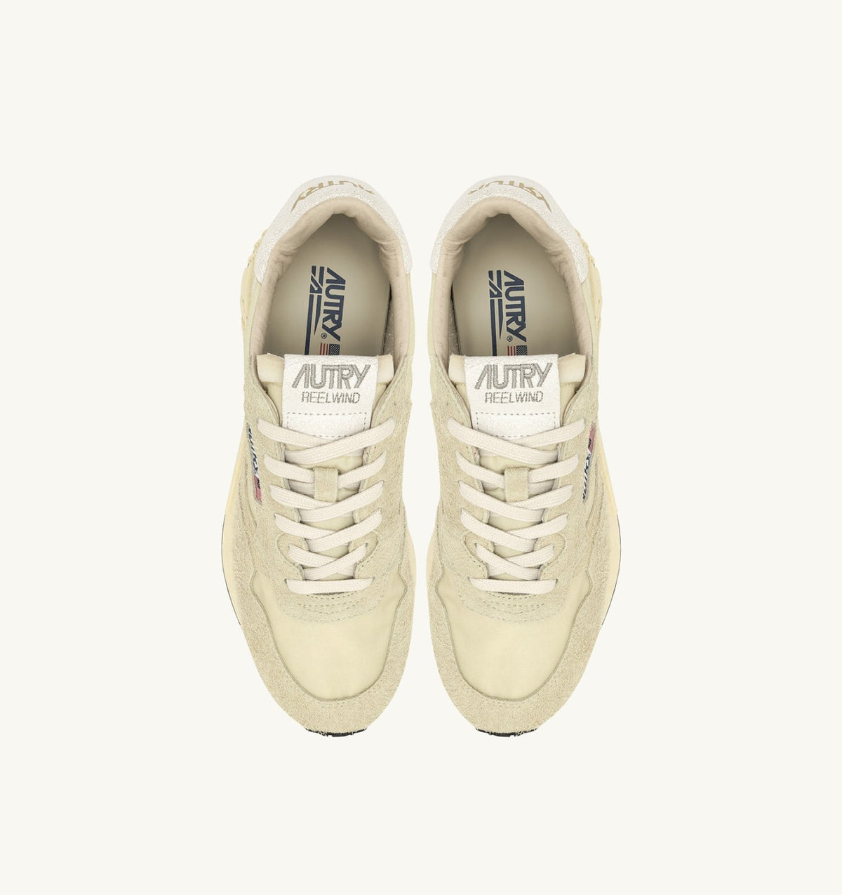 AUTRY Woman REELWIND LOW SNEAKERS IN HAY NYLON AND SUEDE