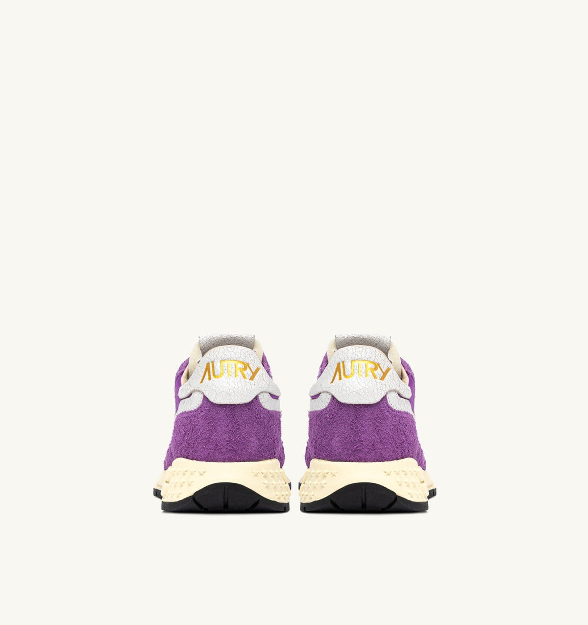 AUTRY Woman REELWIND LOW SNEAKERS IN WHITE AND DEWBERRY NYLON AND SUEDE