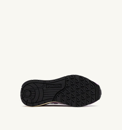 AUTRY Woman REELWIND LOW SNEAKERS IN WHITE AND DEWBERRY NYLON AND SUEDE