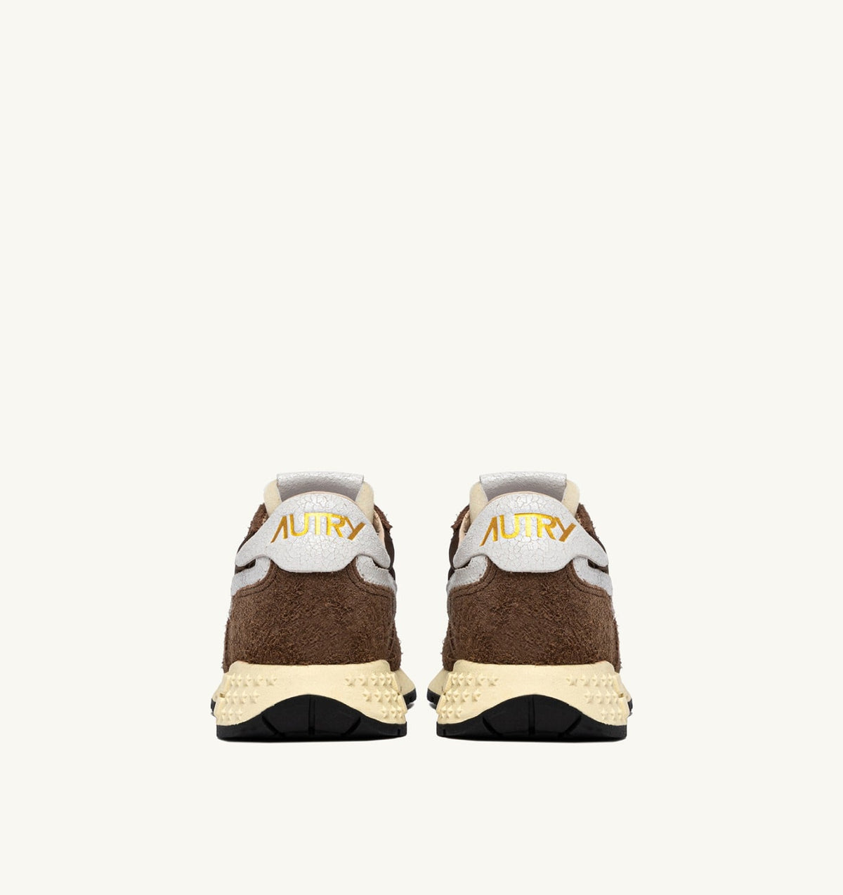 AUTRY Woman REELWIND LOW SNEAKERS IN WHITE AND TUNDRA NYLON AND SUEDE