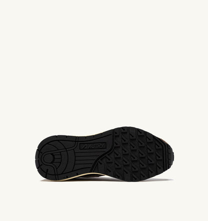 AUTRY Woman REELWIND LOW SNEAKERS IN WHITE AND TUNDRA NYLON AND SUEDE