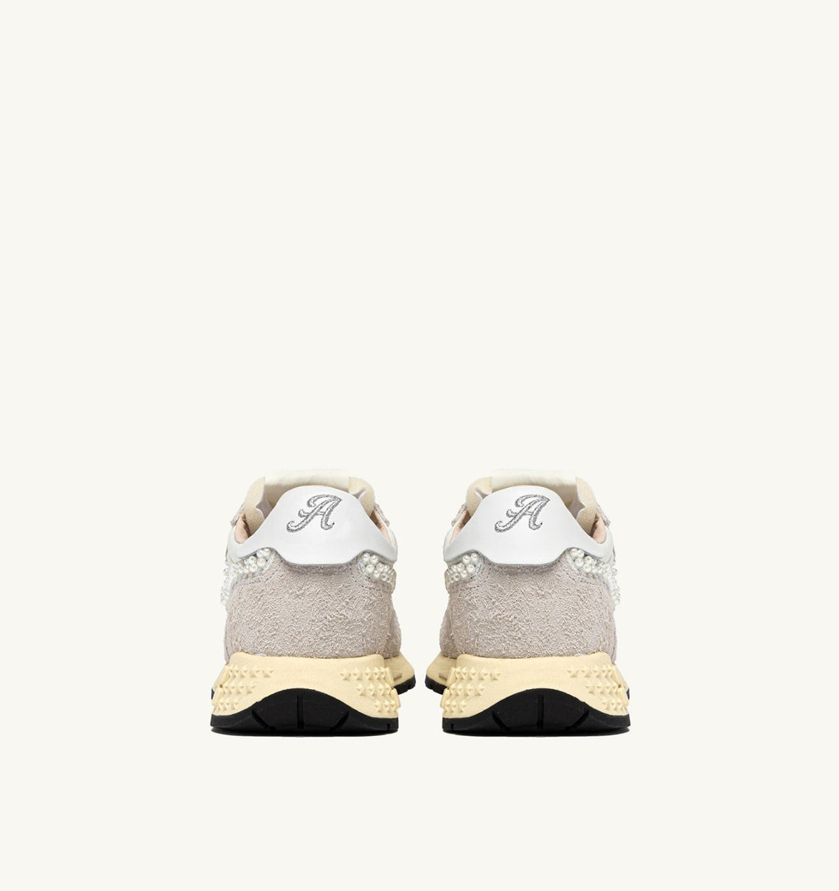 AUTRY Woman REELWIND LOW SNEAKERS IN WHITE NYLON AND SUEDE