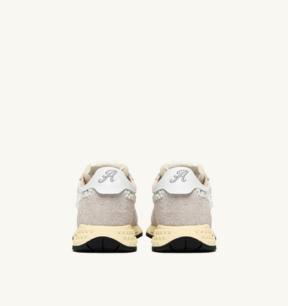 AUTRY Woman REELWIND LOW SNEAKERS IN WHITE NYLON AND SUEDE