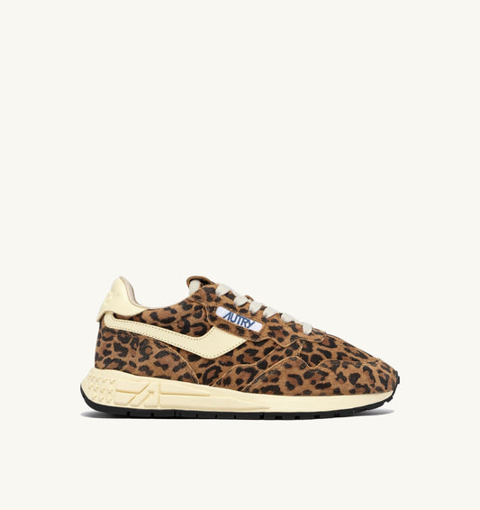 AUTRY Woman REELWIND LOW SNEAKERS IN LEOPARD SUEDE AND RUTABAGA LEATHER