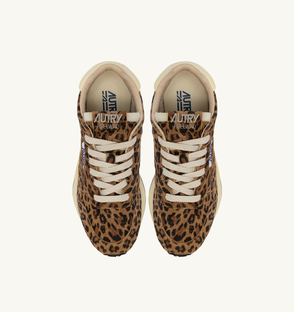 AUTRY Woman REELWIND LOW SNEAKERS IN LEOPARD SUEDE AND RUTABAGA LEATHER