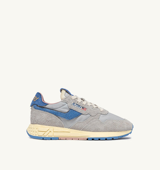 AUTRY Woman REELWIND LOW SNEAKERS IN NYLON AND SUEDE COLOR VAPOR AND DELLA ROBBIA BLUE