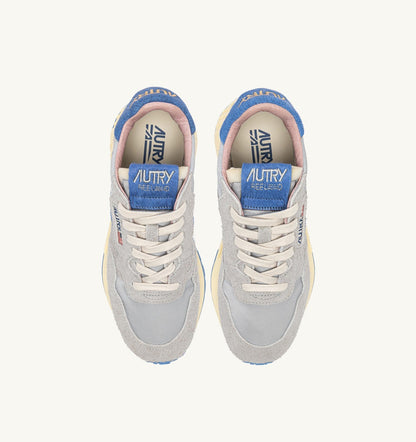 AUTRY Woman REELWIND LOW SNEAKERS IN NYLON AND SUEDE COLOR VAPOR AND DELLA ROBBIA BLUE