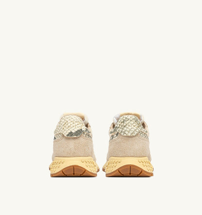 AUTRY Woman REELWIND LOW SNEAKERS IN NYLON AND SUEDE COLOR ECRU AND ROCK
