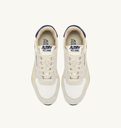 AUTRY Woman REELWIND LOW SNEAKERS IN NYLON AND SUEDE COLOR WHITE AND LIMOGES