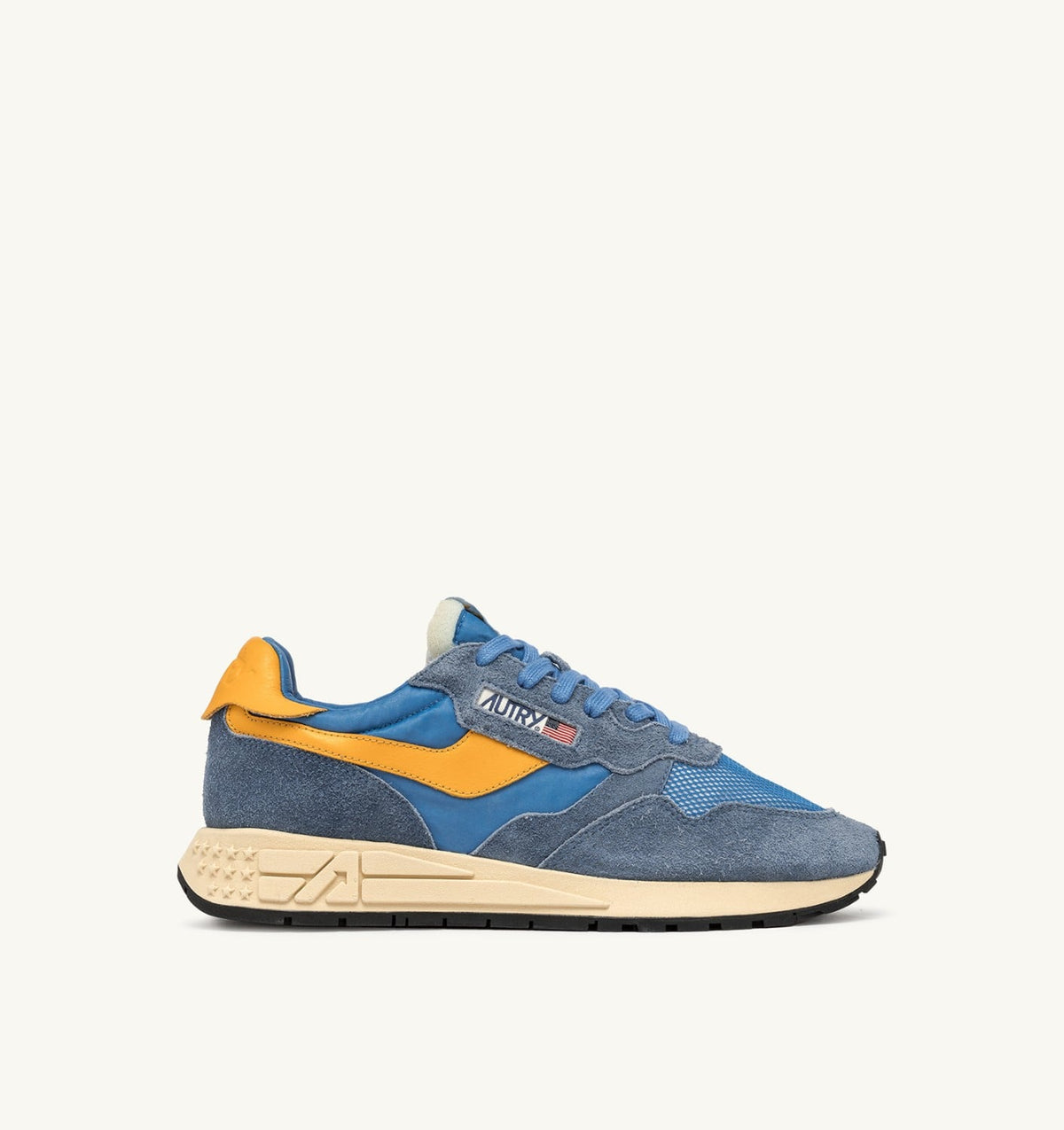 AUTRY Woman REELWIND LOW SNEAKERS IN NYLON AND SUEDE COLOR CENBLE AND GOLD FUSION