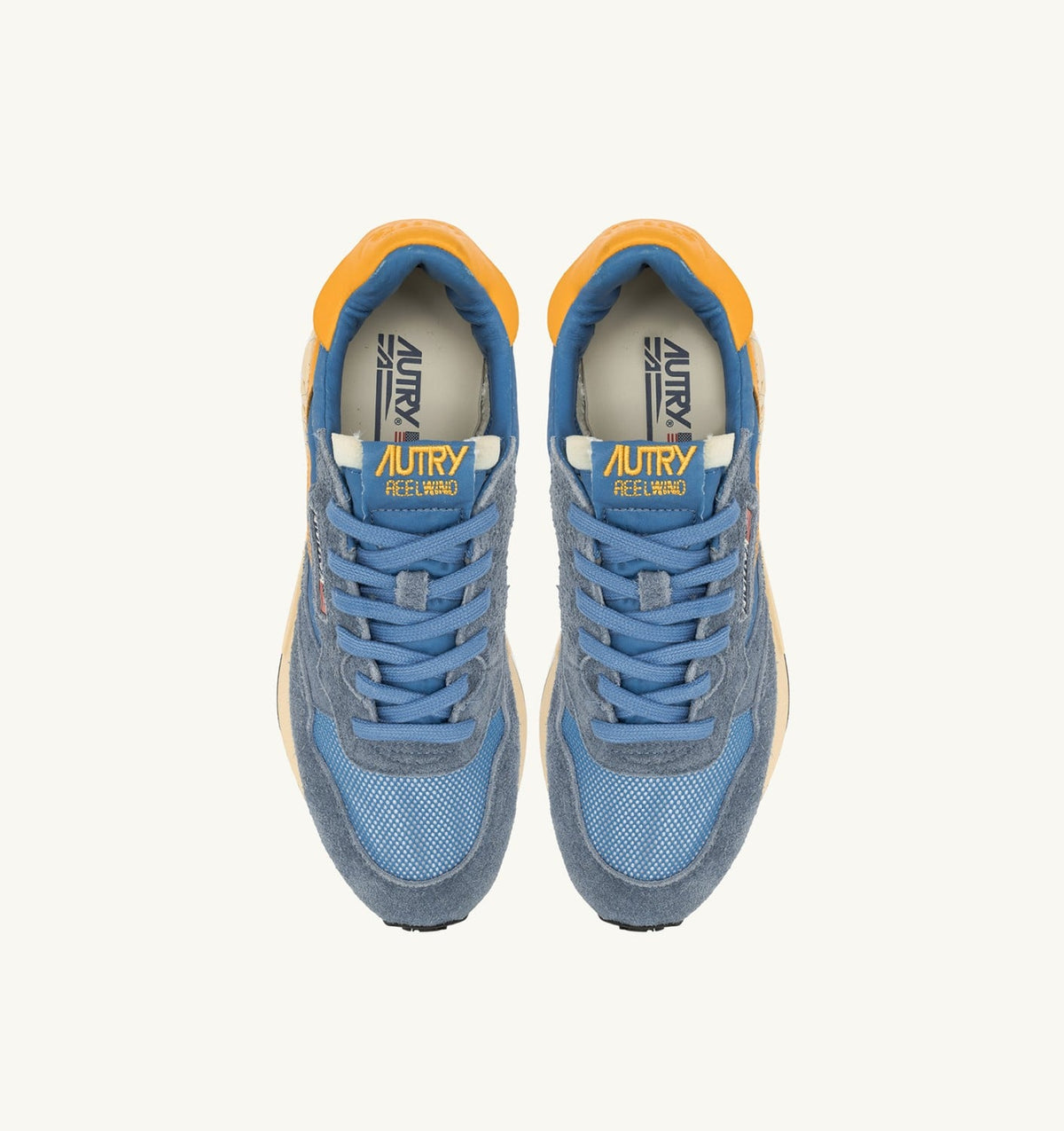 AUTRY Woman REELWIND LOW SNEAKERS IN NYLON AND SUEDE COLOR CENBLE AND GOLD FUSION