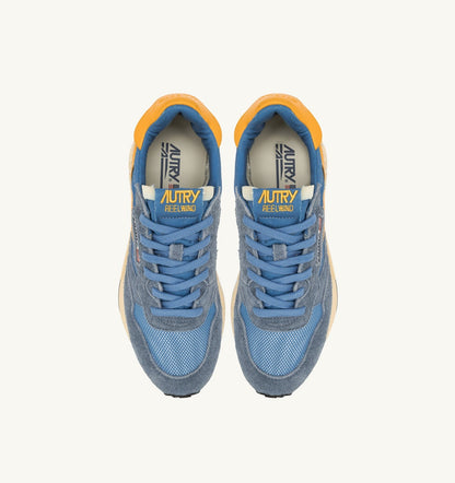 AUTRY Woman REELWIND LOW SNEAKERS IN NYLON AND SUEDE COLOR CENBLE AND GOLD FUSION