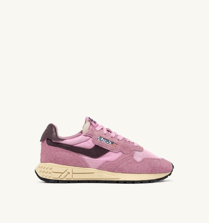 AUTRY Woman REELWIND LOW SNEAKERS IN ROSEATE AND ROSE SUEDE AND NYLON