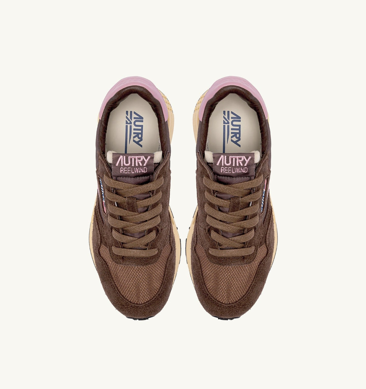 AUTRY Woman REELWIND LOW SNEAKERS IN NYLON SUEDE AND LEATHER COLOR PLUGH AND ZEPHYR