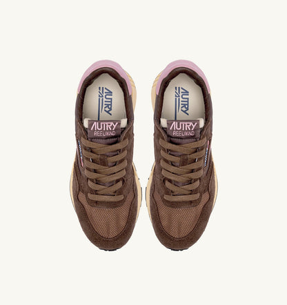AUTRY Woman REELWIND LOW SNEAKERS IN NYLON SUEDE AND LEATHER COLOR PLUGH AND ZEPHYR