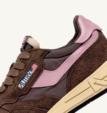 AUTRY Woman REELWIND LOW SNEAKERS IN NYLON SUEDE AND LEATHER COLOR PLUGH AND ZEPHYR