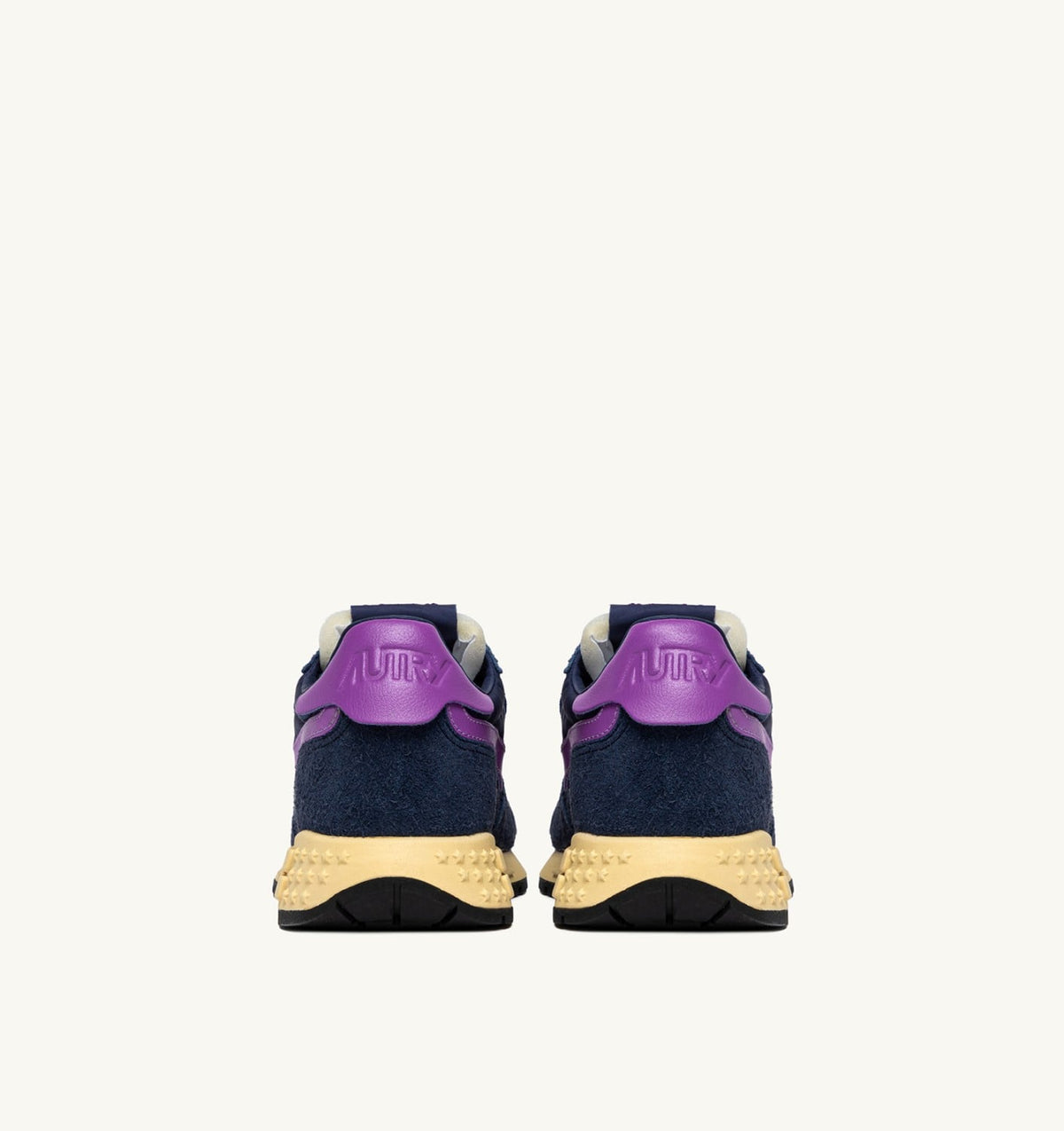 AUTRY Woman REELWIND LOW SNEAKERS IN NAVY AND DEWBERRY NYLON AND SUEDE