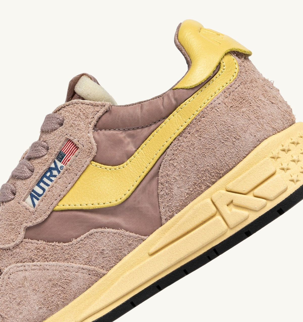 AUTRY Woman REELWIND LOW SNEAKERS IN ROSE CANNEL AND RAFFIA NYLON AND SUEDE