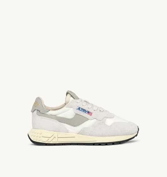 AUTRY Woman REELWIND LOW SNEAKERS IN BEIGE NYLON AND SUEDE