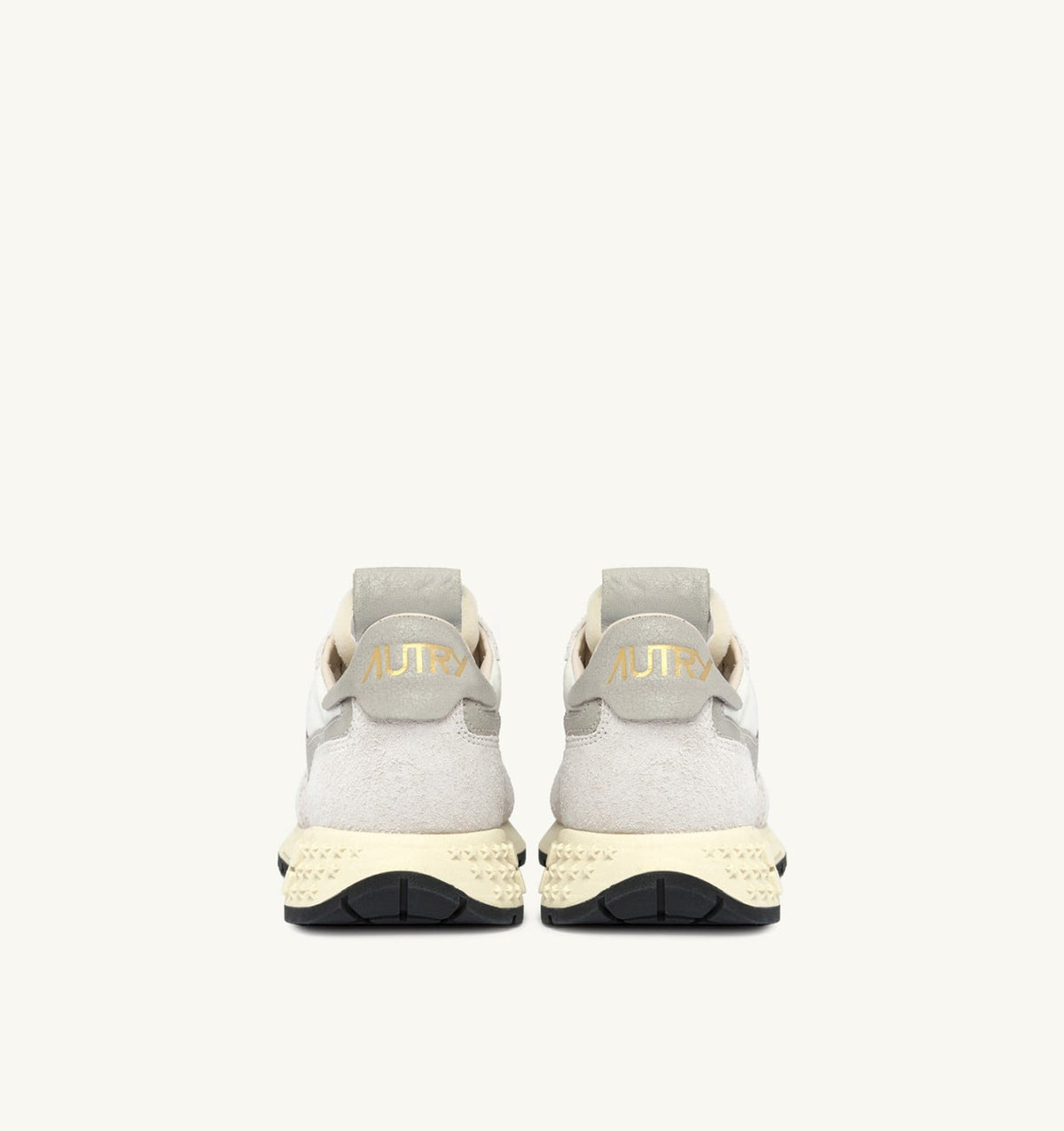 AUTRY Woman REELWIND LOW SNEAKERS IN BEIGE NYLON AND SUEDE