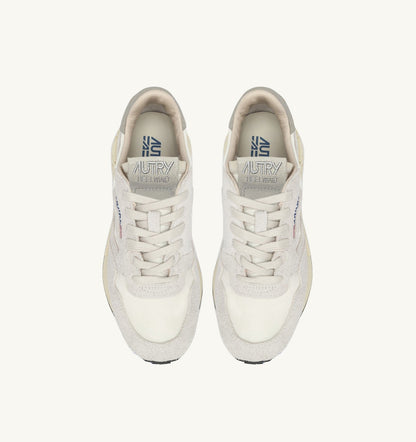 AUTRY Woman REELWIND LOW SNEAKERS IN BEIGE NYLON AND SUEDE